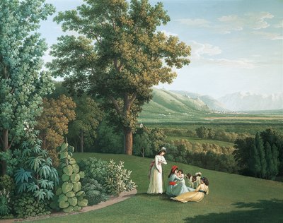 Giardino inglese al Palazzo di Caserta da Jacob Philippe Hackert