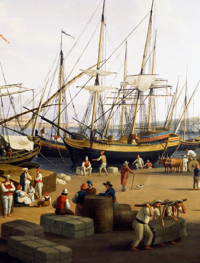Scaricatori di porto, (dettaglio) da Jacob Philippe Hackert