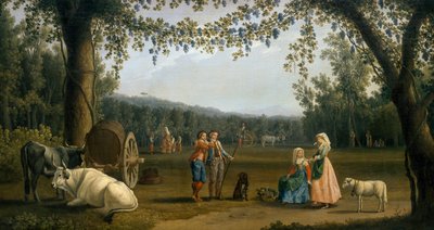 I Principi Reali alla Mietitura nella Tenuta di Carditello da Jacob Philippe Hackert