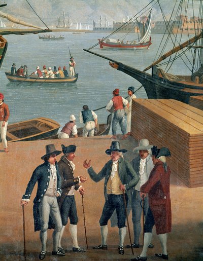 Vista del Porto di Messina (dettaglio) da Jacob Philippe Hackert