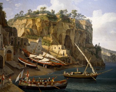 Veduta di una piccola marina a Sorrento da Jacob Philippe Hackert