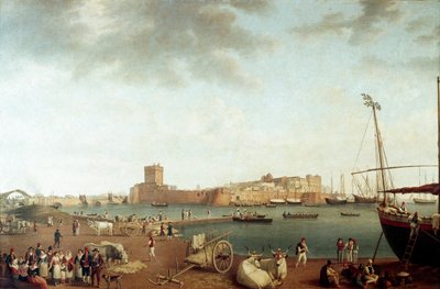 Veduta del porto di Taranto (Dipinto) da Jacob Philippe Hackert