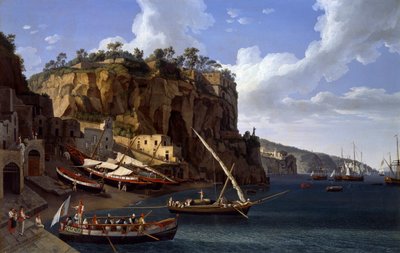 Vista della Piccola Marina a Sorrento da Jacob Philippe Hackert