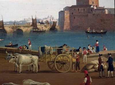Veduta del porto di Taranto in Italia nel XVIII secolo da Jacob Philippe Hackert