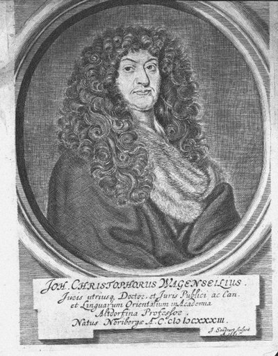Ritratto di Johann Christoph Wagenseil, fine del XVII secolo da Jacob Sandrart von