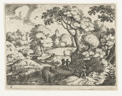 Paesaggio con viaggiatore e soldati da Jacob Savery (I)