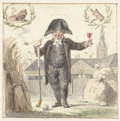 Commerciante di grano Johan Eymer davanti alla Borsa del Grano di Amsterdam da Jacob Smies
