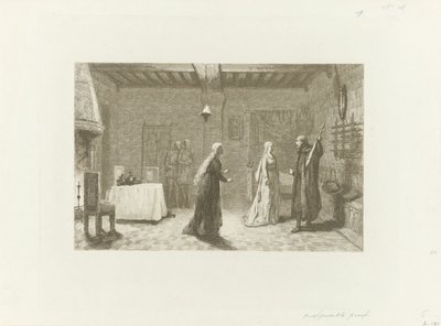 Figure in una sala interna di un castello da Jacob Taanman