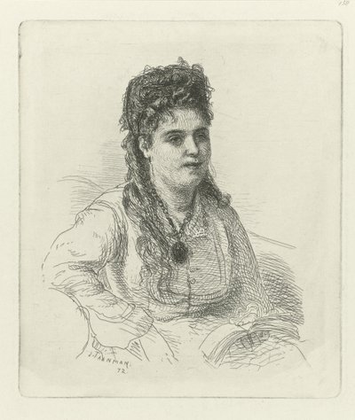 Giovane donna con medaglione da Jacob Taanman