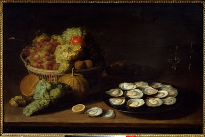 Natura morta, ostriche e frutta da Jacob Van Es
