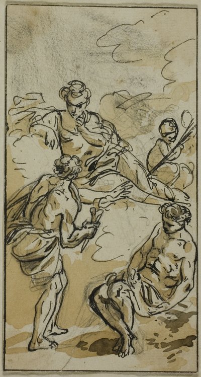 Dea che appare a due figure da Jacob Wilhelm Mechau
