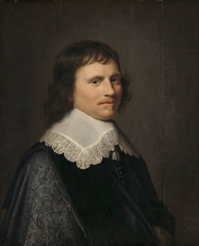 Ritratto di un uomo, ritenuto essere Salomon van Schoonhoven (1617-1653), Luogotenente di Putten da Jacob Willemsz. Delff (II)