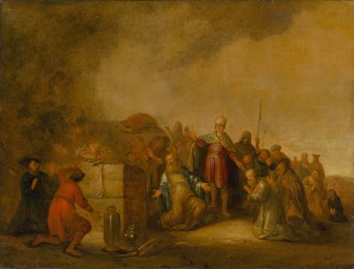 Il sacrificio di Elia sul Monte Carmelo, XVII secolo da Jacob Willemsz de Wet the Elder