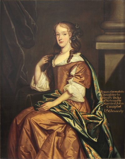 Lady Frances Cavendish, Lady Glenorchy da Jacob circle of Huysmans