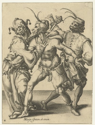 Tre uomini danzanti da Jacob de Gheyn (II) (workshop of)