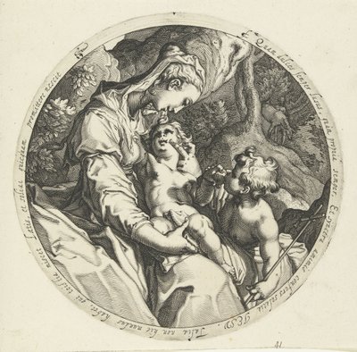 Maria con il Bambino Gesù e Giovanni Battista da Jacob de Gheyn (II) (workshop of)