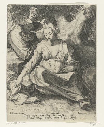 Riposo durante la fuga in Egitto da Jacob de Gheyn (II)