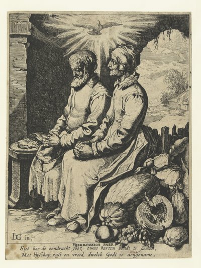 Vecchia coppia che prega da Jacob de Gheyn (III)