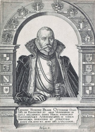Ritratto di Tycho Brahe 1546 - 1601, pub. 1586 da Jacob de Gheyn