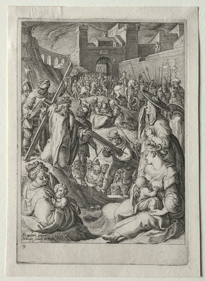Set della Passione:  Cristo porta la croce da Jacob de Gheyn II