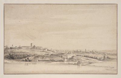 Vista vicino a Roma con il Tevere da Jacob de Heusch