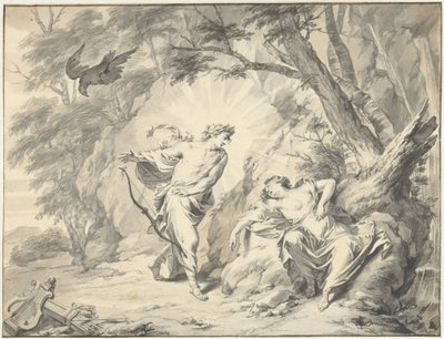 Apollo trafigge Coronide con una freccia da Jacob de Wit