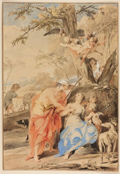 Giove e Mnemosine da Jacob de Wit