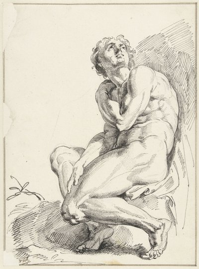 Uomo nudo da Jacob de Wit