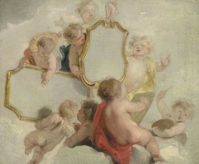 Putti con specchi da Jacob de Wit