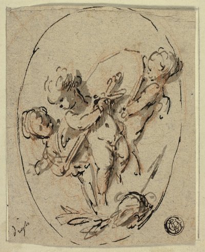 Putti con Scudo e Spada da Jacob de Wit