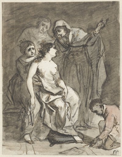 Schizzo di una Maddalena penitente (?) da Jacob de Wit