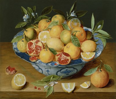 Natura morta con limoni, arance e un melograno, c. 1620-1630 da Jacob van Hulsdonck