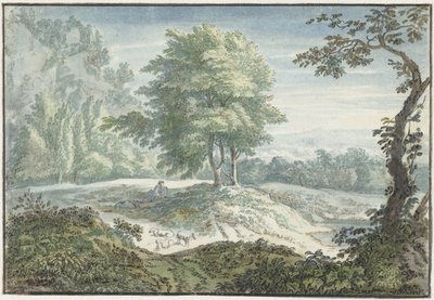 Paesaggio con pecore da Jacob van Liender