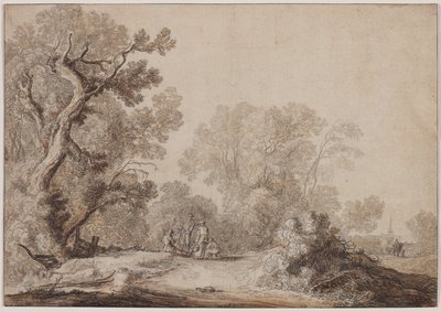 Contadini al Margine di un Bosco, c. 1630 da Jacob van Mosscher