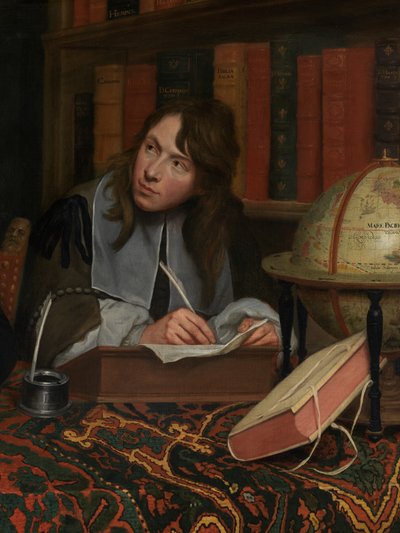 (dettaglio) del Ritratto di un teologo con il suo segretario da Jacob van Oost