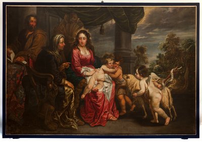 La Sacra Famiglia con San Giovanni Battista e Giuseppe, J. Van Oost. Fine del XVII secolo (dipinto) da Jacob van Oost