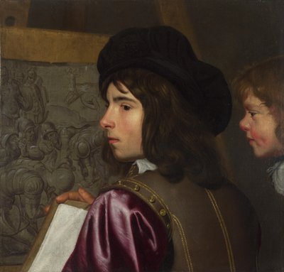 Due Ragazzi davanti a un Cavalletto da Jacob van Oost the Elder