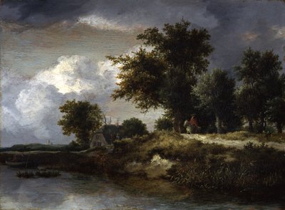 Una sponda boscosa del fiume da Jacob van Ruisdael