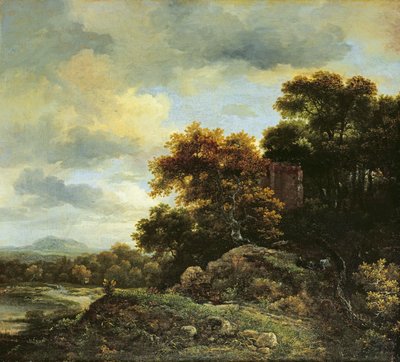 Paesaggio con collinetta boscosa da Jacob van Ruisdael
