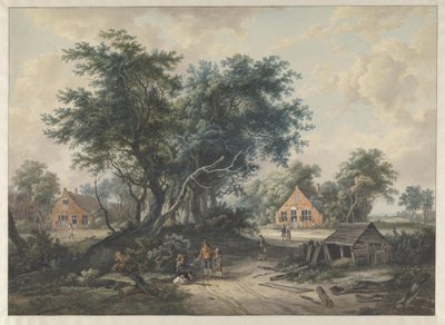 Da Hobbema. Case coloniche presso alberi alti da Jacob van Strij