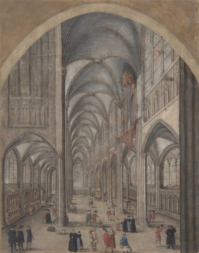 Interno della Cattedrale di Strasburgo da Jacob van der Heyden.