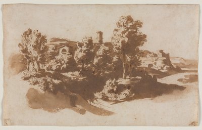 Paesaggio con fortificazione tra Marino e Frascati, c. 1650 da Jacob van der Ulft