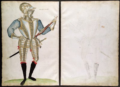 Armatura per Sir John Smith, da un album di armature elisabettiane da Jacobe Halder