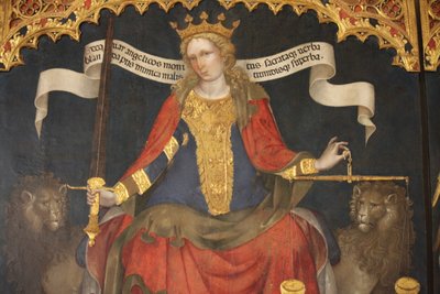 Giustizia tra gli arcangeli Gabriele e Michele da Jacobello del Fiore