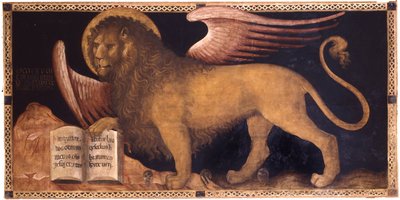 Il leone di San Marco. Dipinto di Jacobello del Fiore, ca 1440-1460 da Jacobello del Fiore