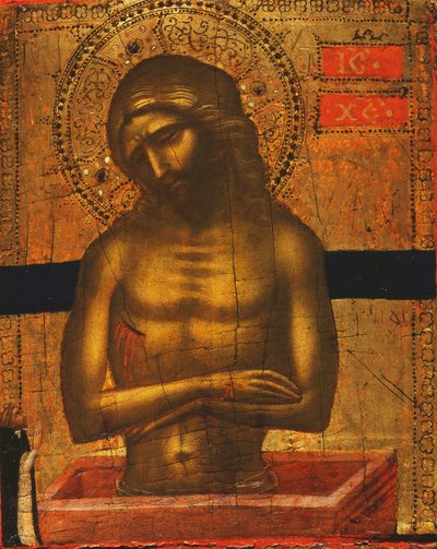 Cristo al Sepolcro con un Monaco Domenicano da Jacobello di Bonomo