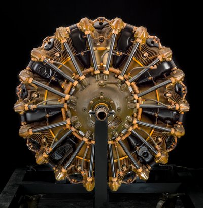Jacobs Pratt & Whitney Wasp Jr. R-985-AN5, motore radiale 9, ca. 1940 da Jacobs Aircraft Engine Company
