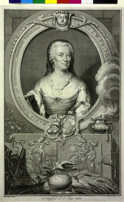 Landgravina di Assia-Kassel Mary Louisa da Jacobus (after) Houbraken