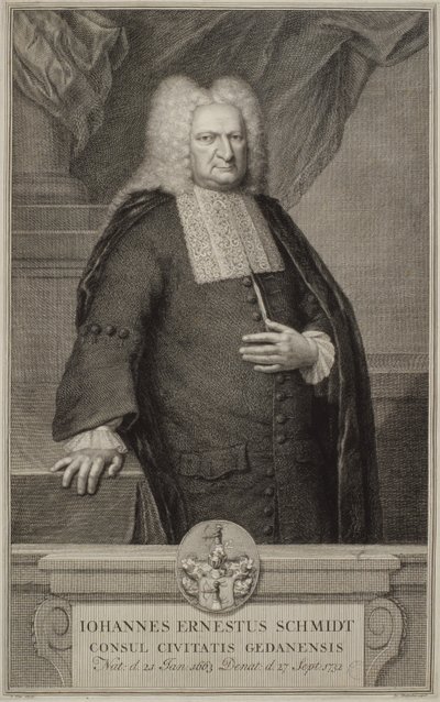 Johann Ernst Schmidt, c.1732 da Jacobus Houbracken