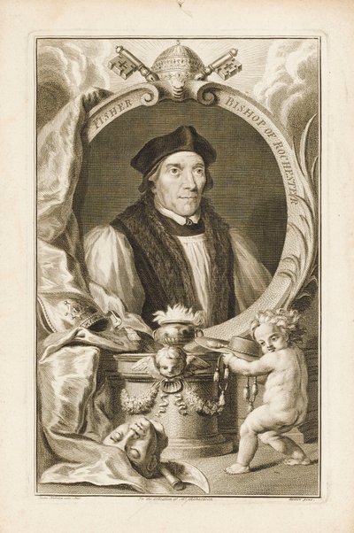 John Fisher, vescovo di Rochester, c.1760 (incisione) da Jacobus Houbraken